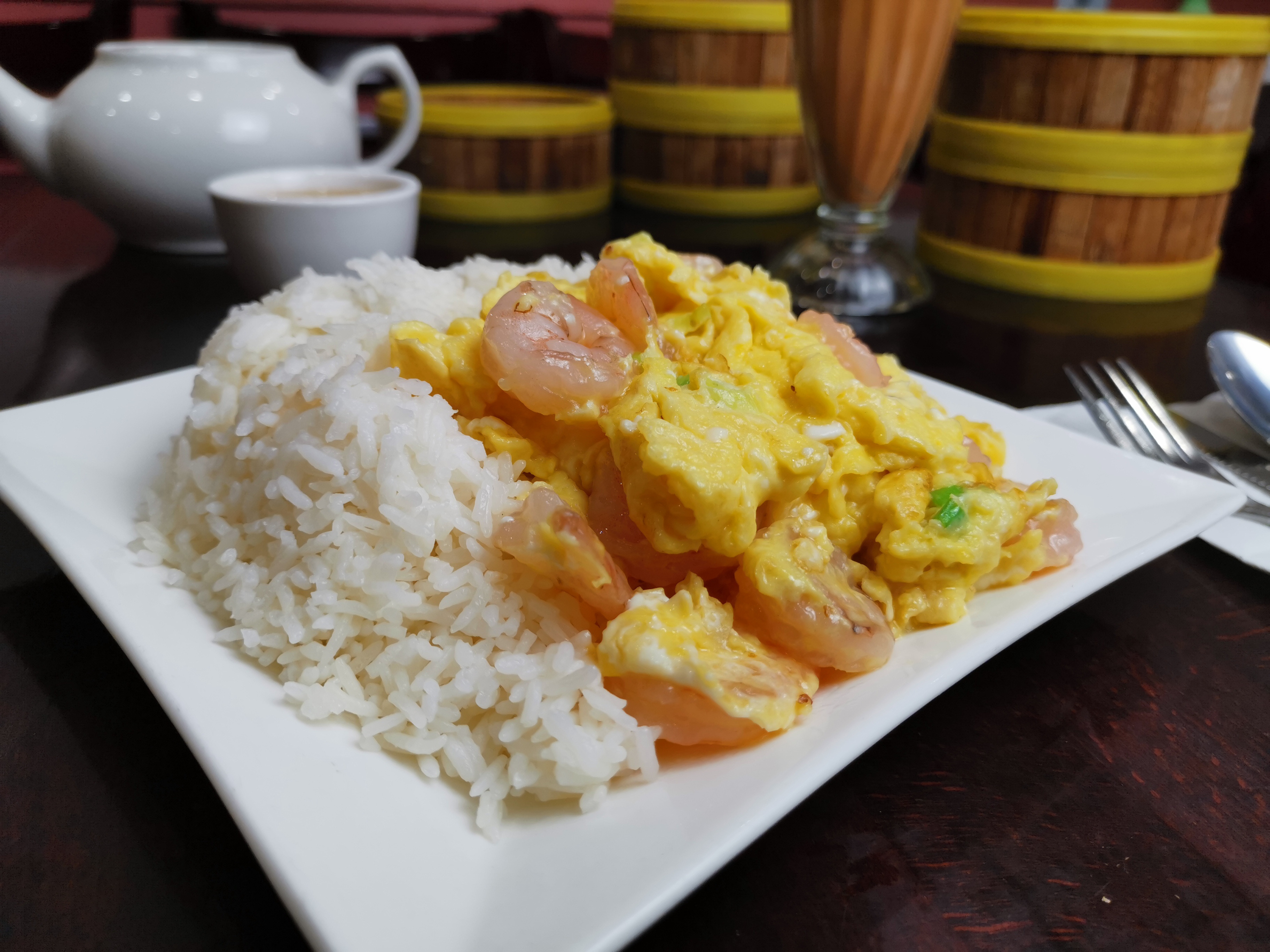 Order #39 蝦芙蓉蛋永飯	Shrimp Egg foo Yong Over Rice  food online from Broadway Dim Sum store, San Francisco on bringmethat.com