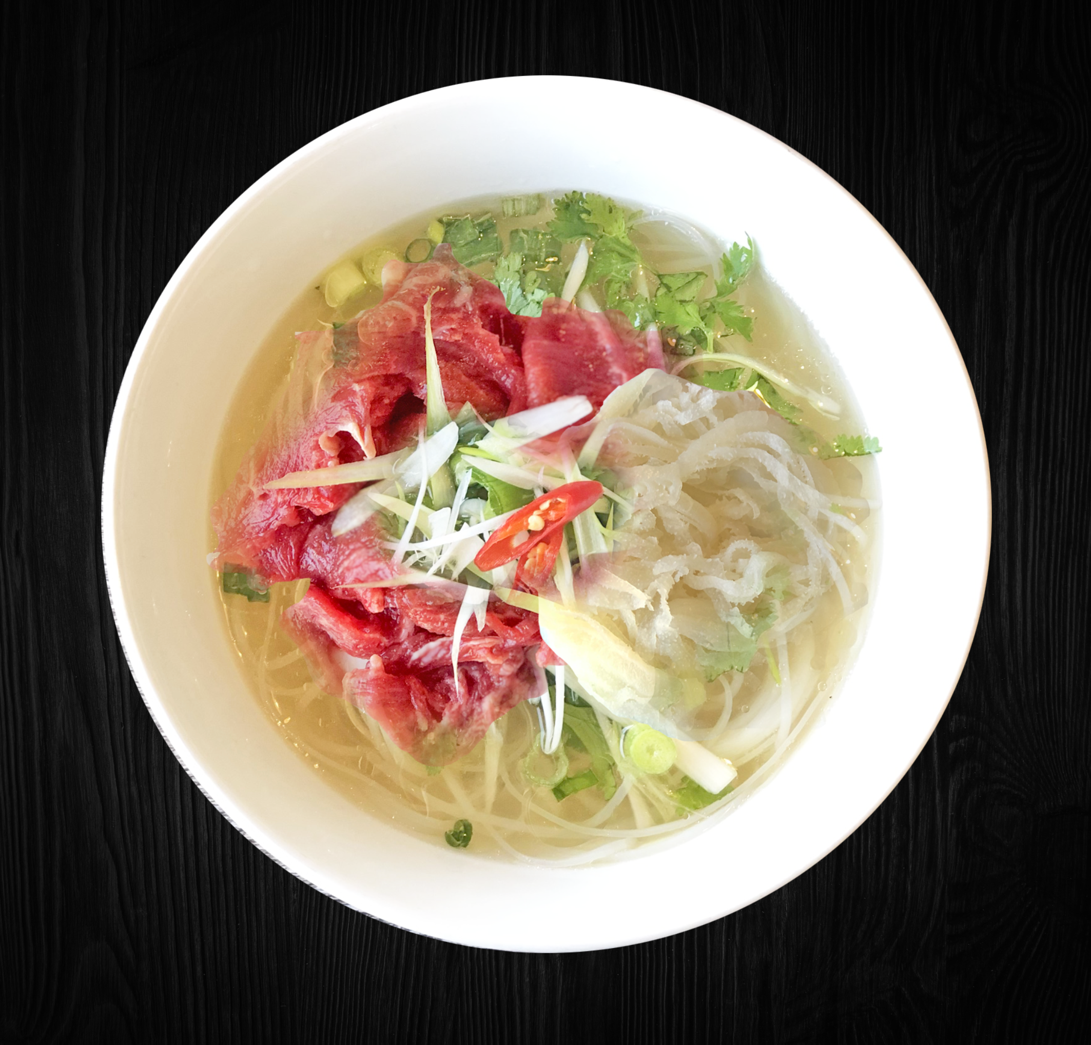 Order Pho Filet Mignon + Tripe - Phở Tái Sách food online from Pho House 99 store, Garden Grove on bringmethat.com