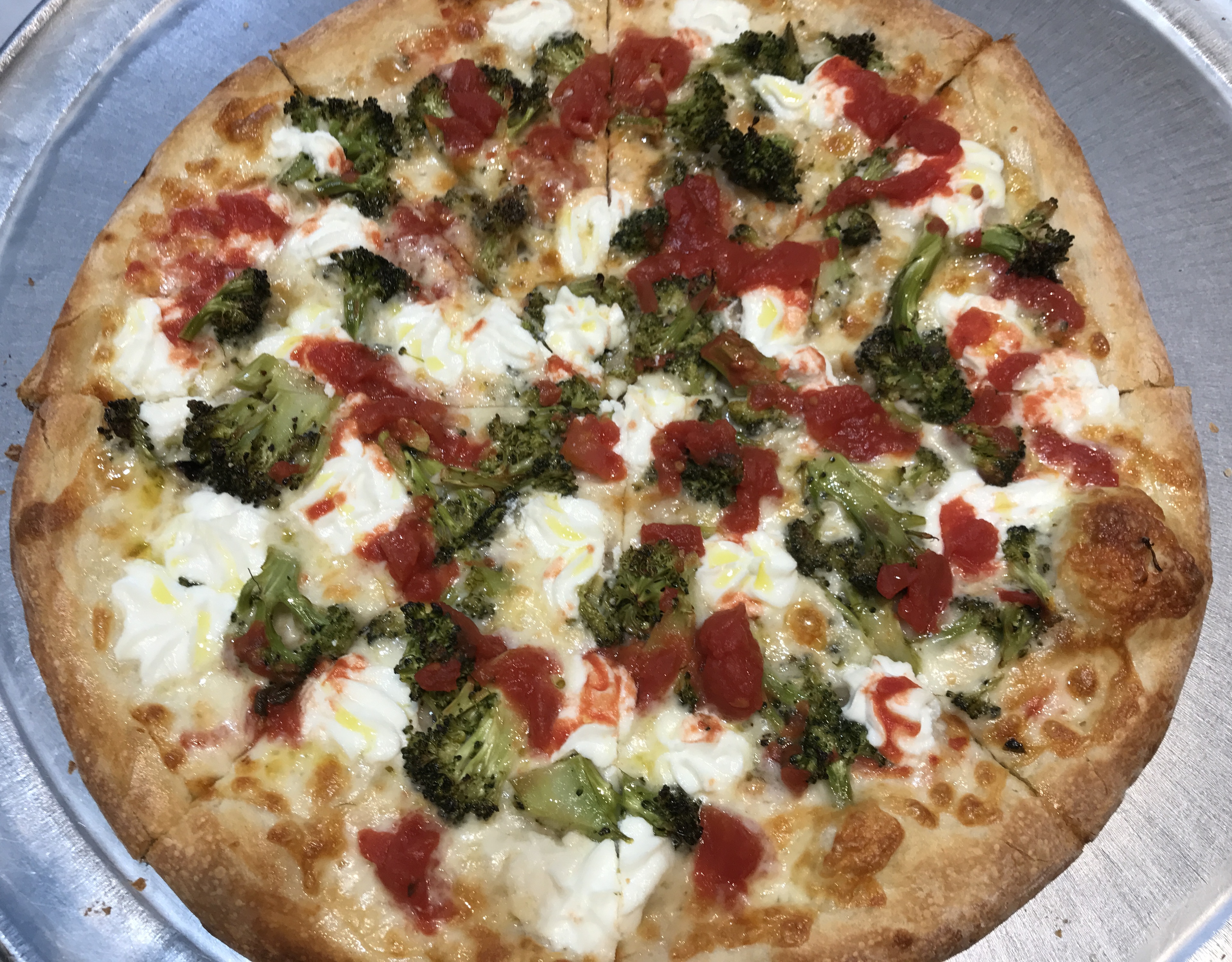 Order 12" Broccoli, Tomato, Ricotta food online from Joe's pizza store, Philadelphia on bringmethat.com