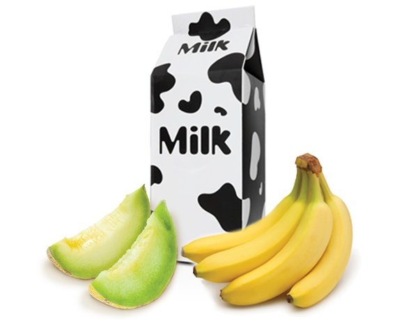 Order Banana, Melon and Milk Smoothie food online from Mr. Juice store, Woodland Hills on bringmethat.com