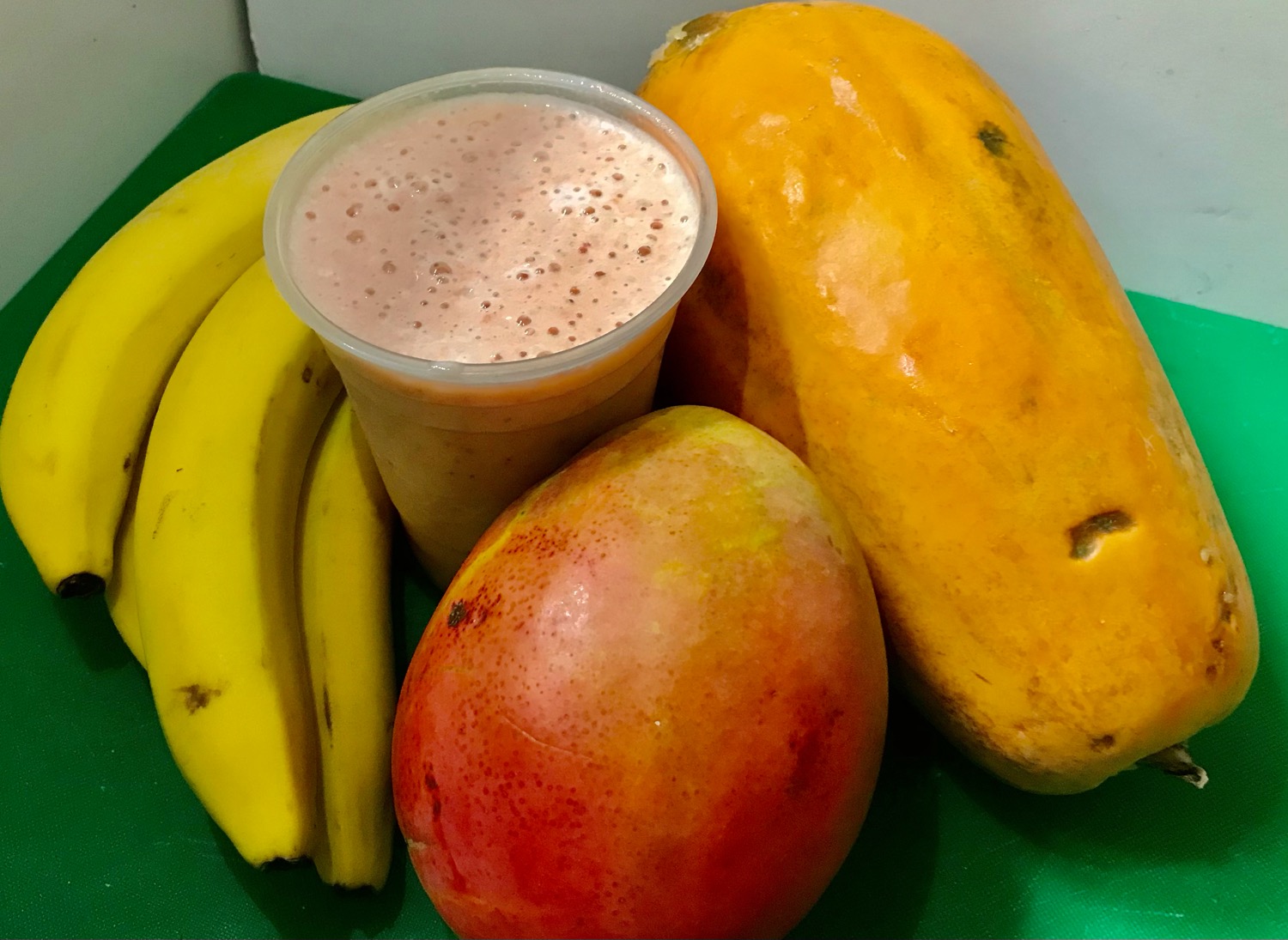 Order #3 Banana, Mango, Papaya Milkshake  food online from El Papayon store, Ontario on bringmethat.com