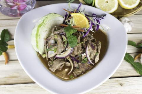 Order 07. Grilled Beef Salad food online from Thai Rama store, Phoenix on bringmethat.com