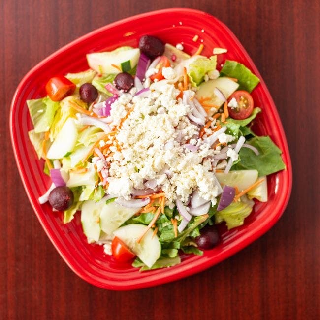 Order Greek Salad - Half food online from New York Pizza Depot store, Ann Arbor on bringmethat.com