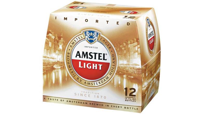 Order Amstel Light Bottles - Pack Of 12 food online from Waldi Discount Liquor store, Ansonia on bringmethat.com