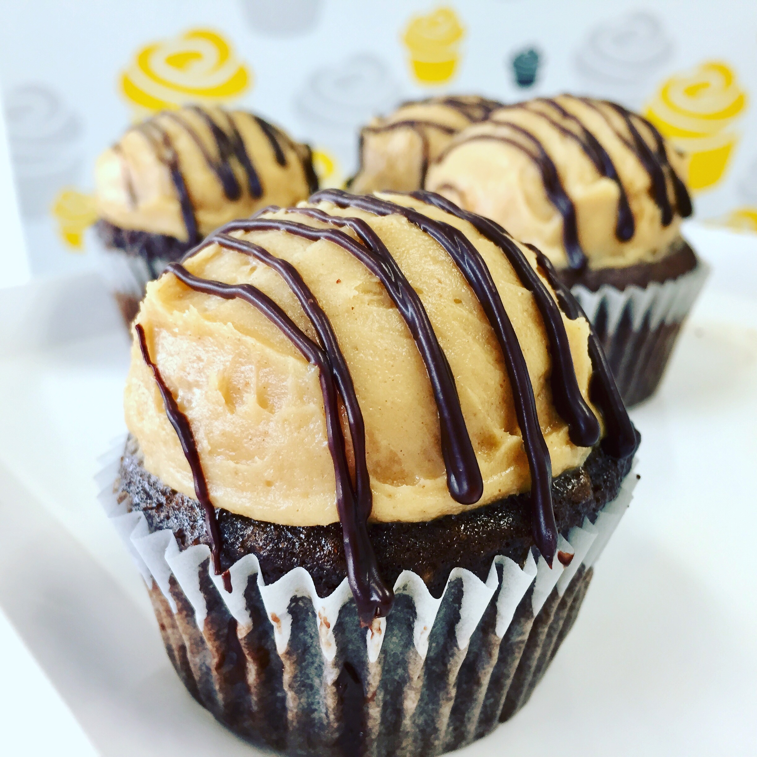 Order Chocolate Peanut Butter Cupcake food online from Cupcakes a la Yola store, San Diego on bringmethat.com