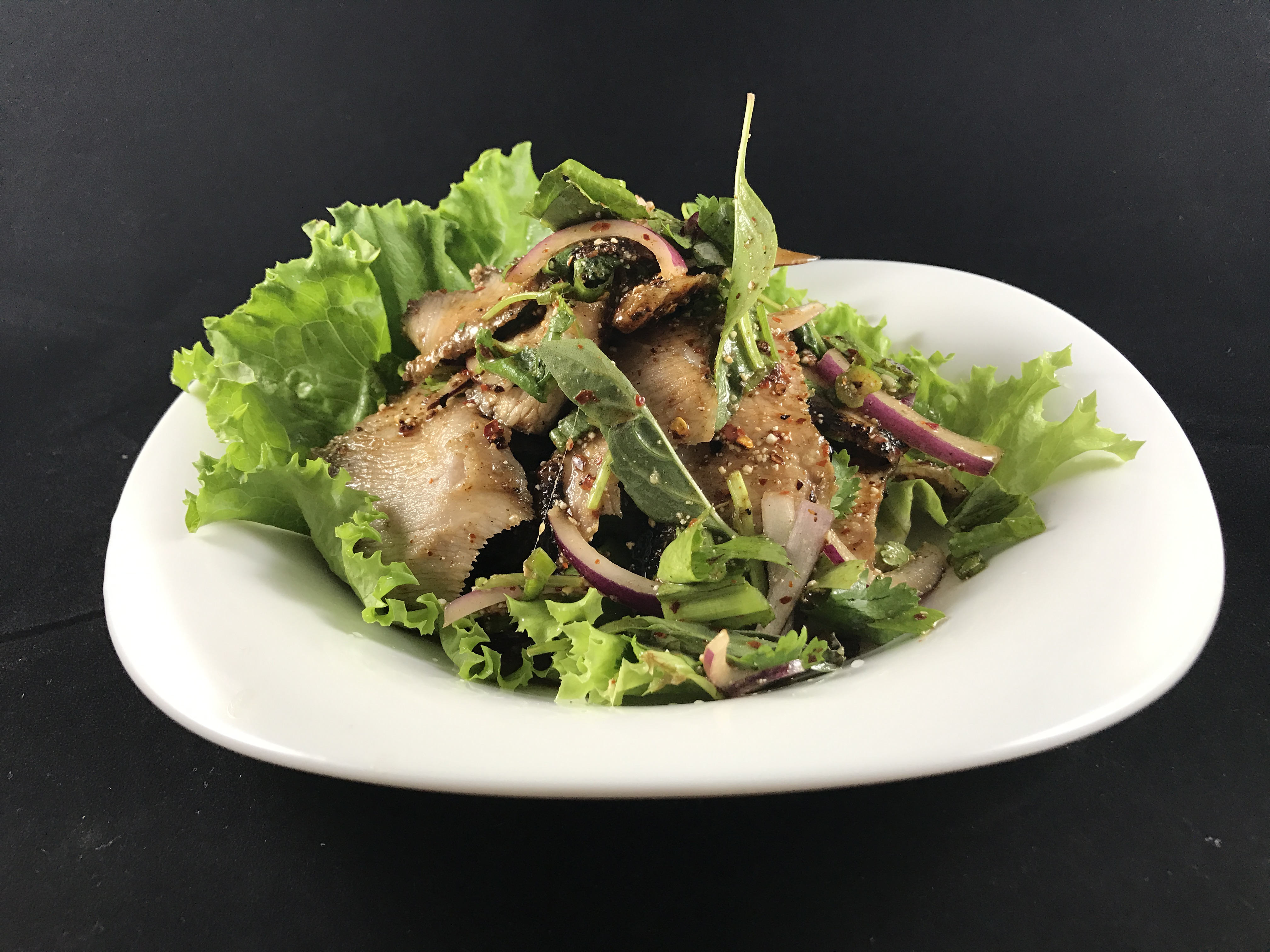 Order Grilled Pork Shoulder Salad food online from Lers Ros Thai Noodles store, San Francisco on bringmethat.com