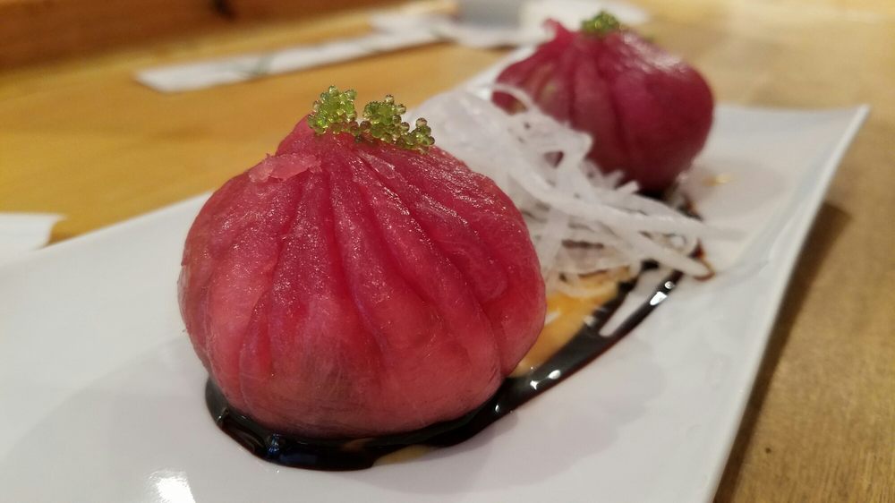 Order Tuna Dumpling Appetizer food online from Izumi Japanese Restaurant store, Youngstown on bringmethat.com