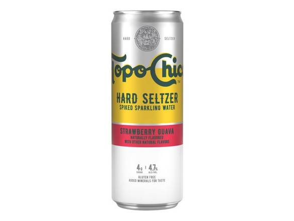 Order Topo Chico Hard Seltzer Strawberry Guava - 24oz Can food online from Rayan Discount Liquors store, CHICAGO on bringmethat.com