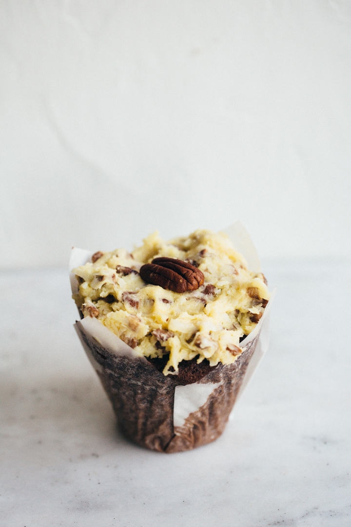 Order German Chocolate Cupcake food online from Baked & Wired store, Washington on bringmethat.com