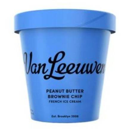 Order Van Leeuwen Peanut Butter Brownie Chip (14 oz) food online from Goodees Cravings store, Marietta on bringmethat.com