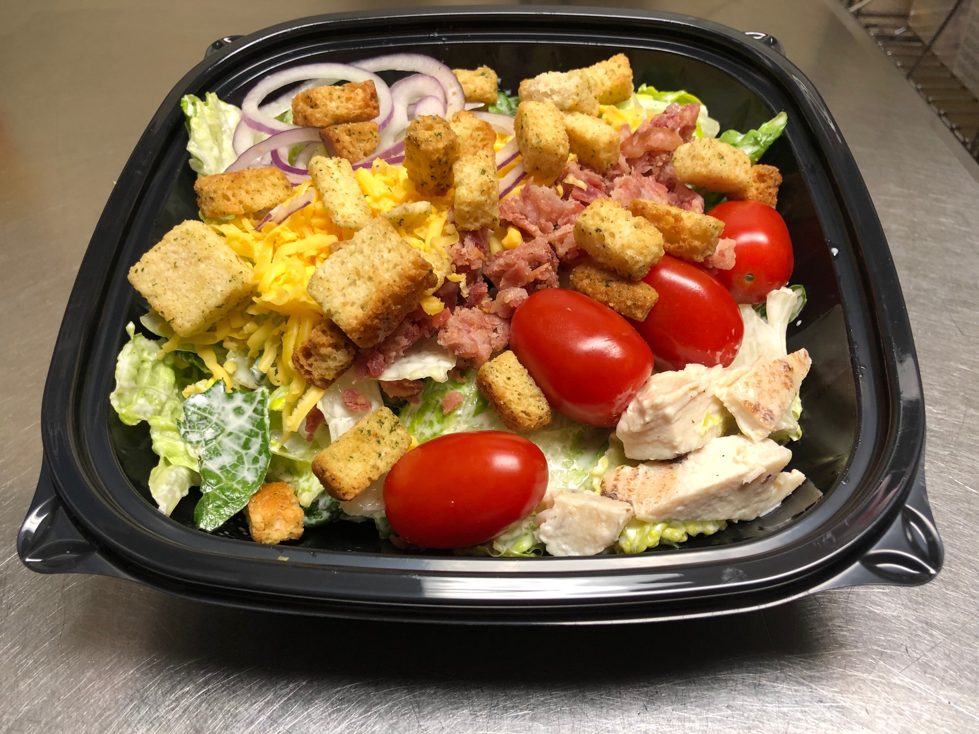 Order Chicken Bacon Ranch Salad food online from Quatro Deep Pan Pizza store, Carbondale on bringmethat.com