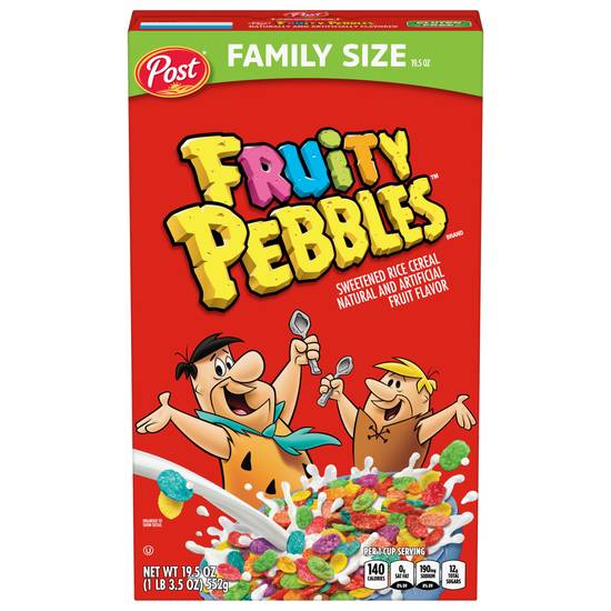 Order Post Fruity Pebbles Cereal Family Size, 19.5 OZ food online from CVS store, DECATUR on bringmethat.com