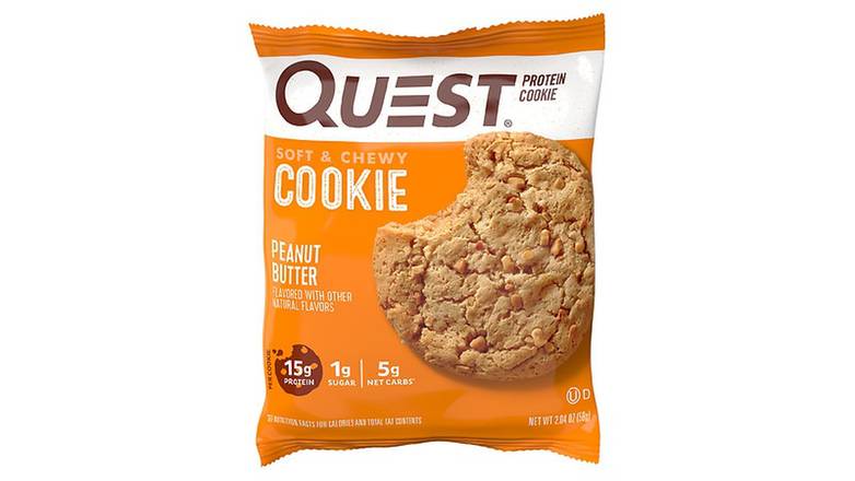 Order Quest Nutrition Protein Cookie Peanut Butter food online from Trumbull Mobil store, Trumbull on bringmethat.com