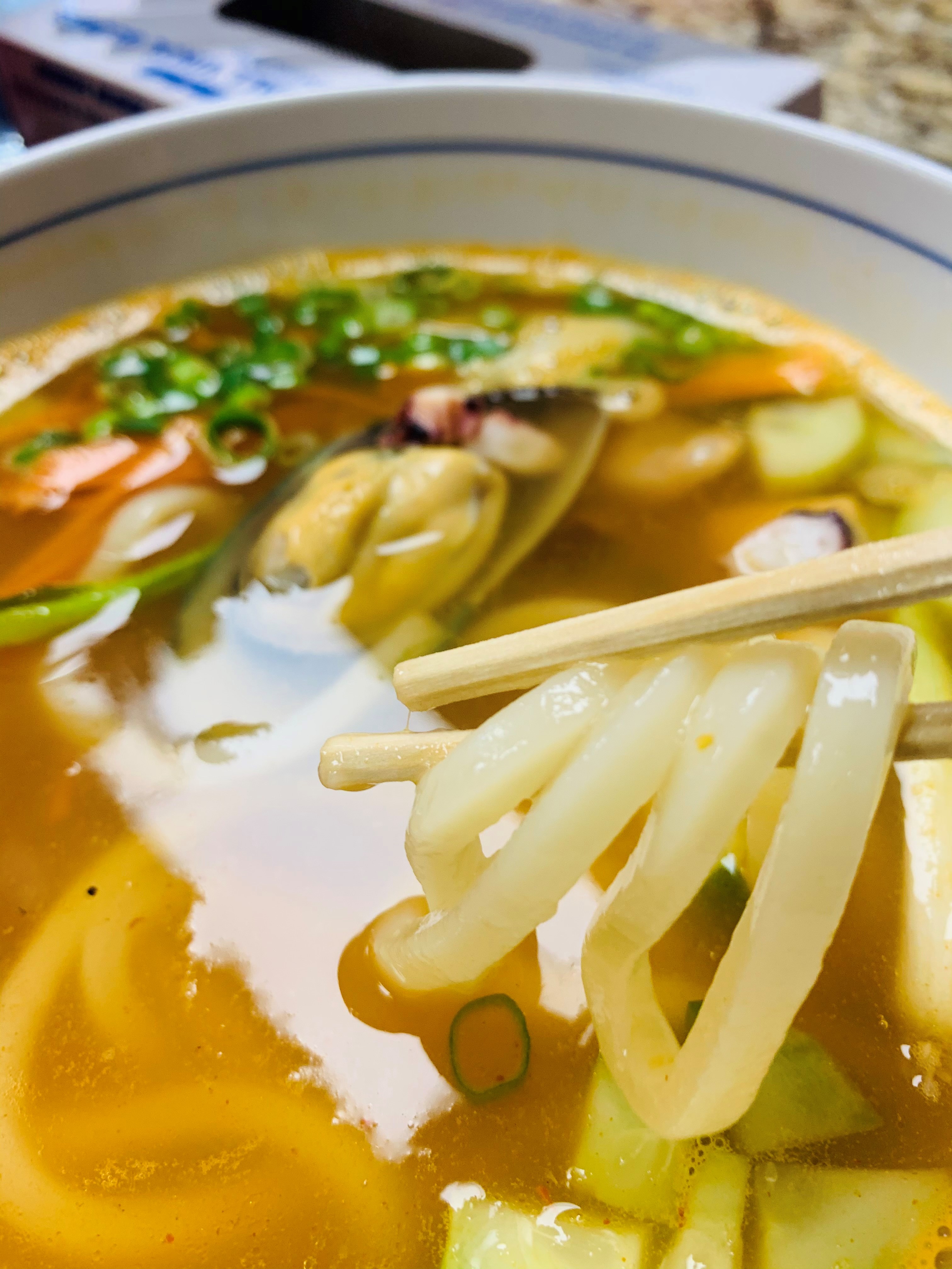 Order Seafood Udon Noodle Soup food online from Sushitobox store, Newark on bringmethat.com