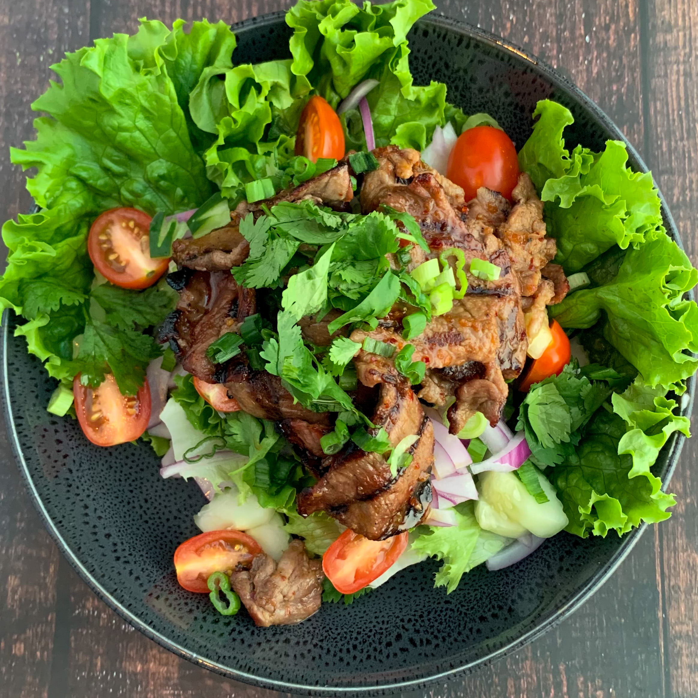 Order BBQ Beef Salad food online from Panna Thai Restaurant store, Las Vegas on bringmethat.com