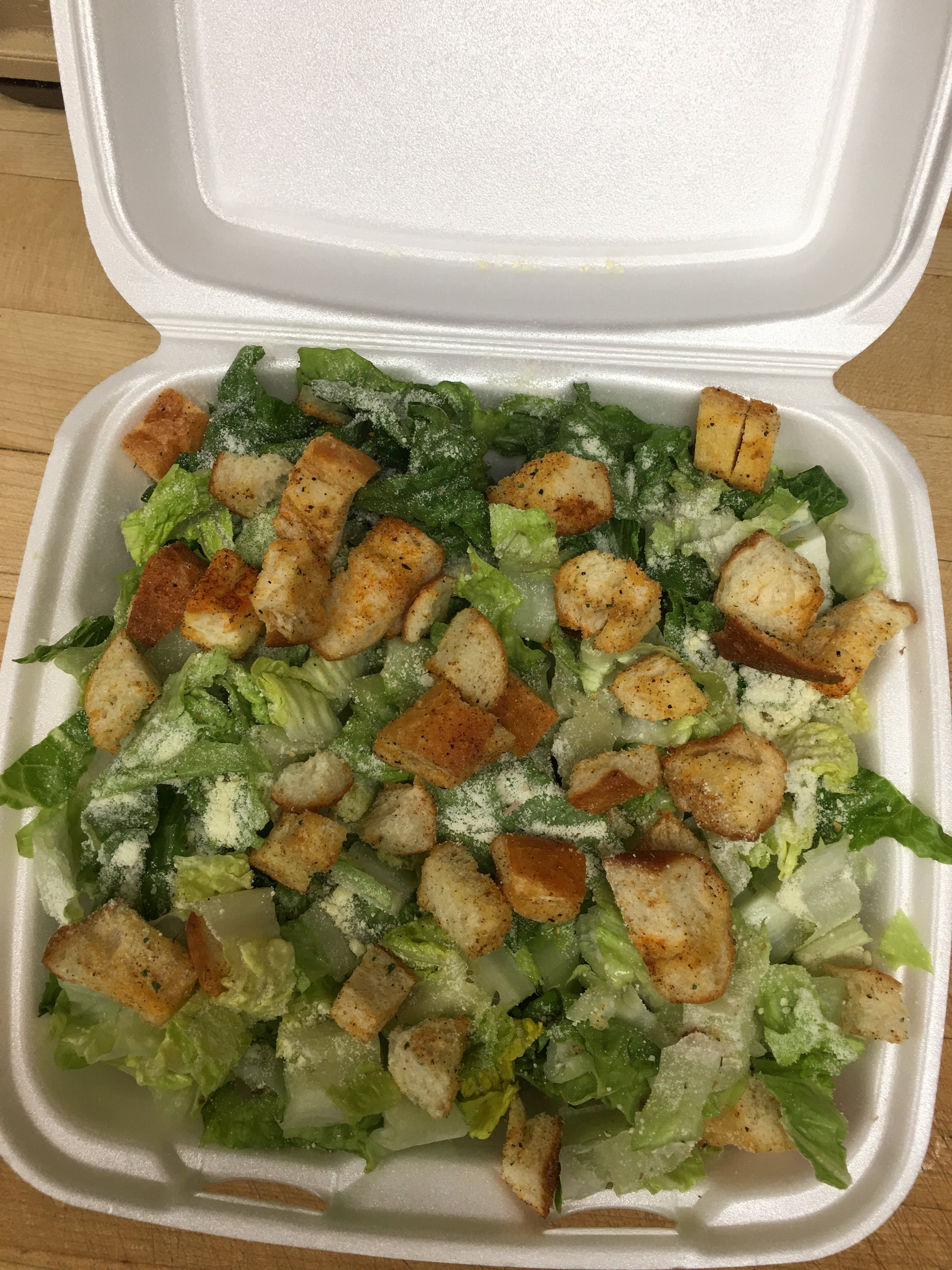 Order Chicken Caesar Salad - Salad food online from New Tiny's Grill store, Media on bringmethat.com