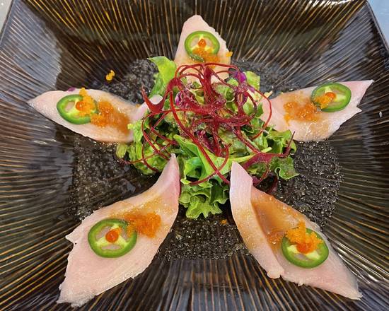 Order Carpaccio Yellowtail food online from O Sushi store, San Diego on bringmethat.com
