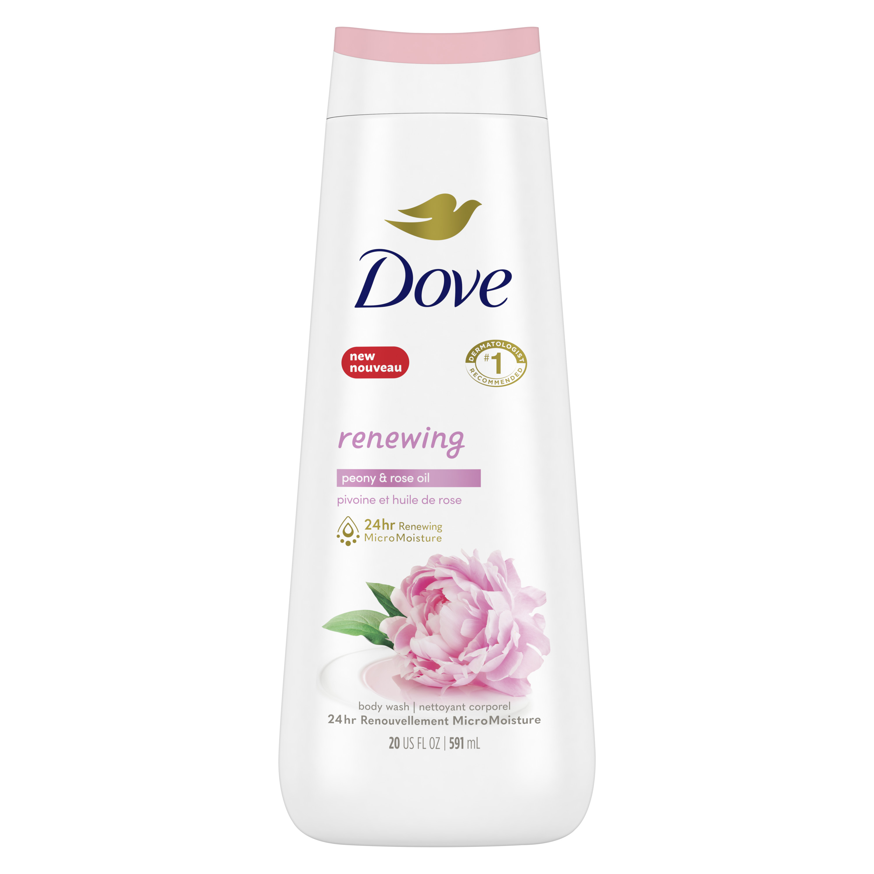 Order Dove Renewing Body Wash - Peony and Rose Oil, 20 fl oz food online from Rite Aid store, MILLER PLACE on bringmethat.com