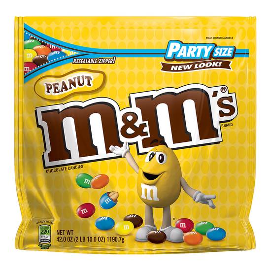 Order M&M's Peanut Chocolate Candy Party Size (38 oz) food online from Rite Aid store, Eugene on bringmethat.com