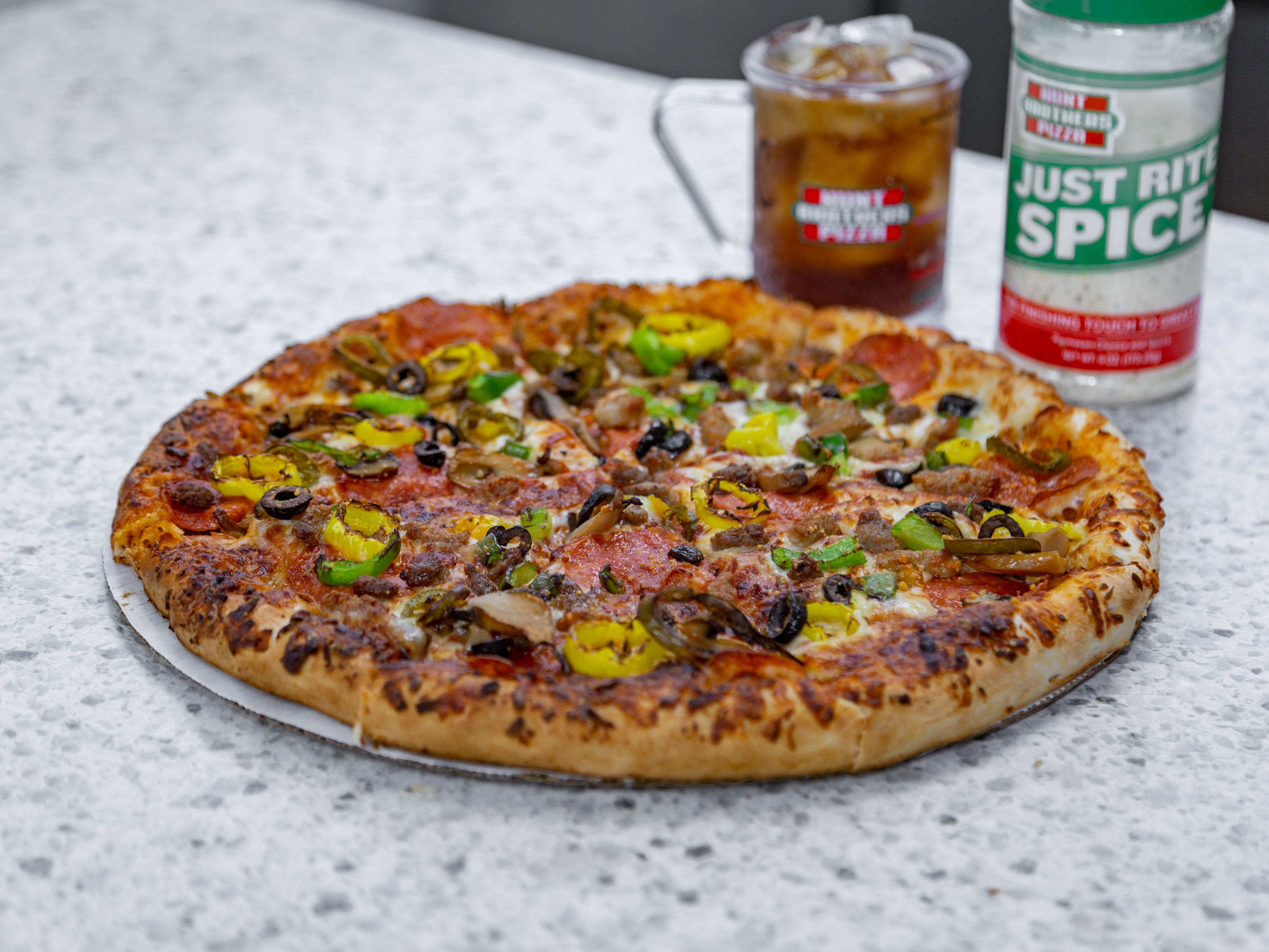 Order 1 Whole Pizza food online from Hunt Brothers Pizza store, Fort Worth on bringmethat.com