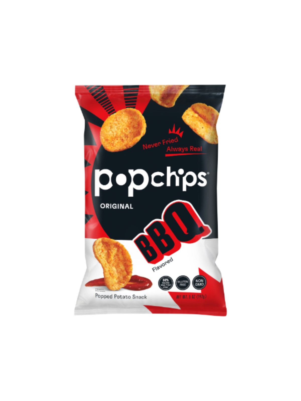 Order Popchips Potato Barbeque Gluten Free Chips (5 oz) food online from Light Speed Market store, Los Angeles on bringmethat.com