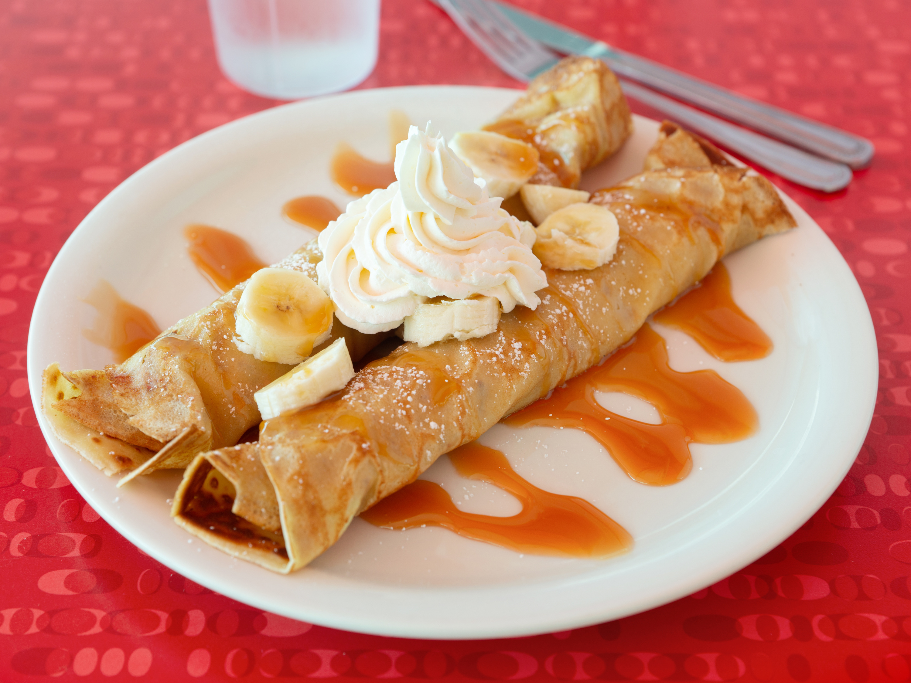 Order Banana Caramel Crepes food online from Mr D store, Placentia on bringmethat.com