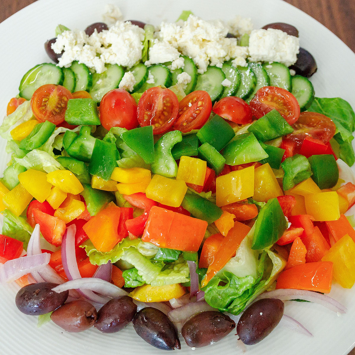 Order Greek Salad food online from Farm District store, Glendale on bringmethat.com