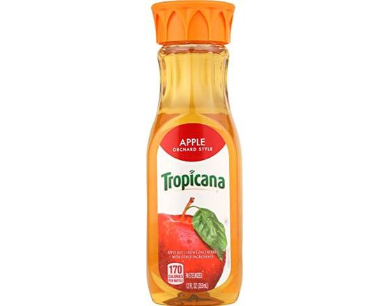 Order Tropicana APPLE Juice 12oz food online from BAGELS YOUR WAY store, Medford on bringmethat.com