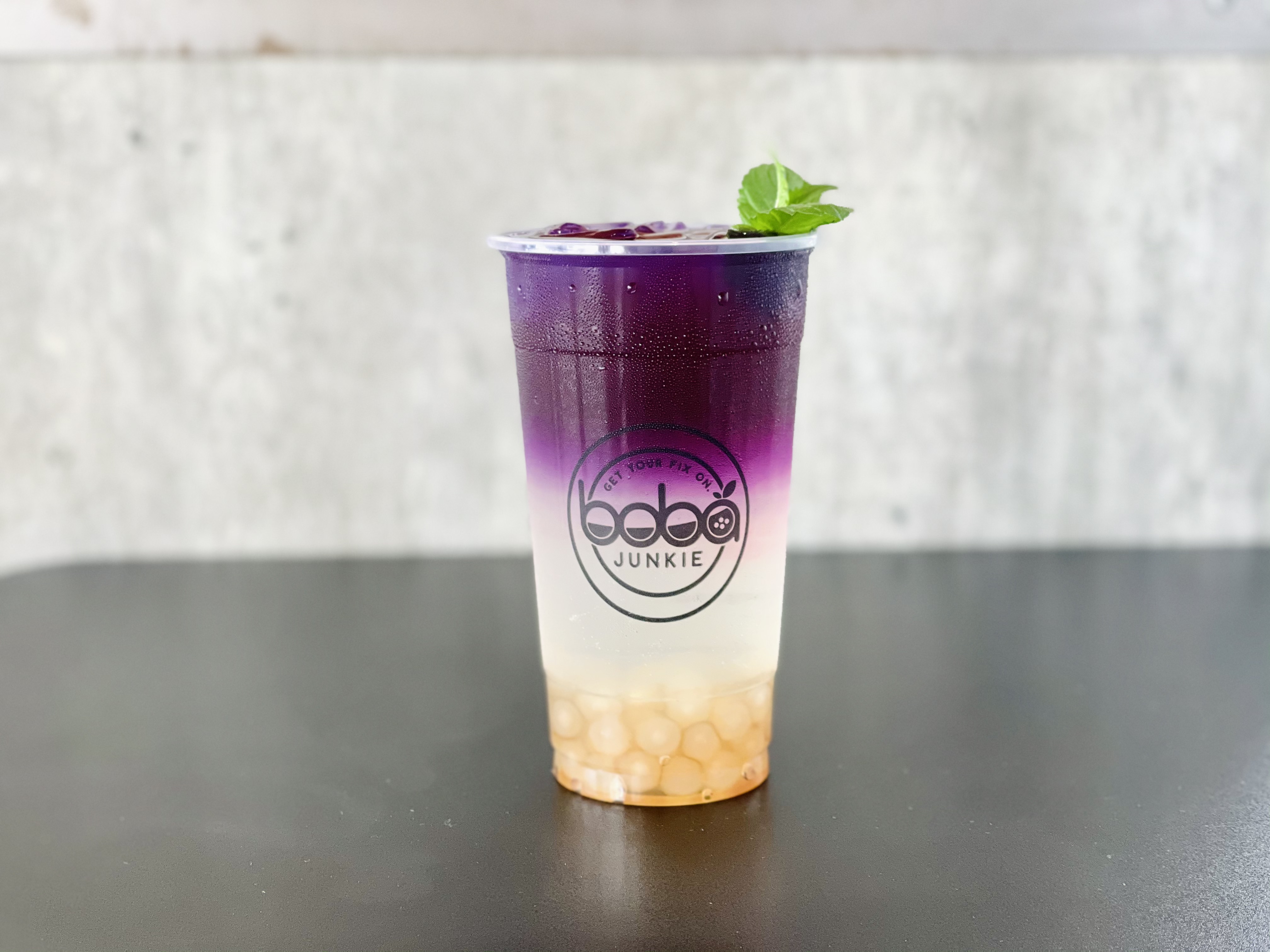 Order Butterfly Pea Flower Lemonade food online from Boba Junkie store, Fountain Valley on bringmethat.com
