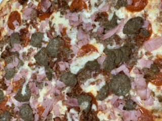 Order Large Meat Lovers Pizza food online from New York Pizza & Family Restaurant store, Tannersville on bringmethat.com