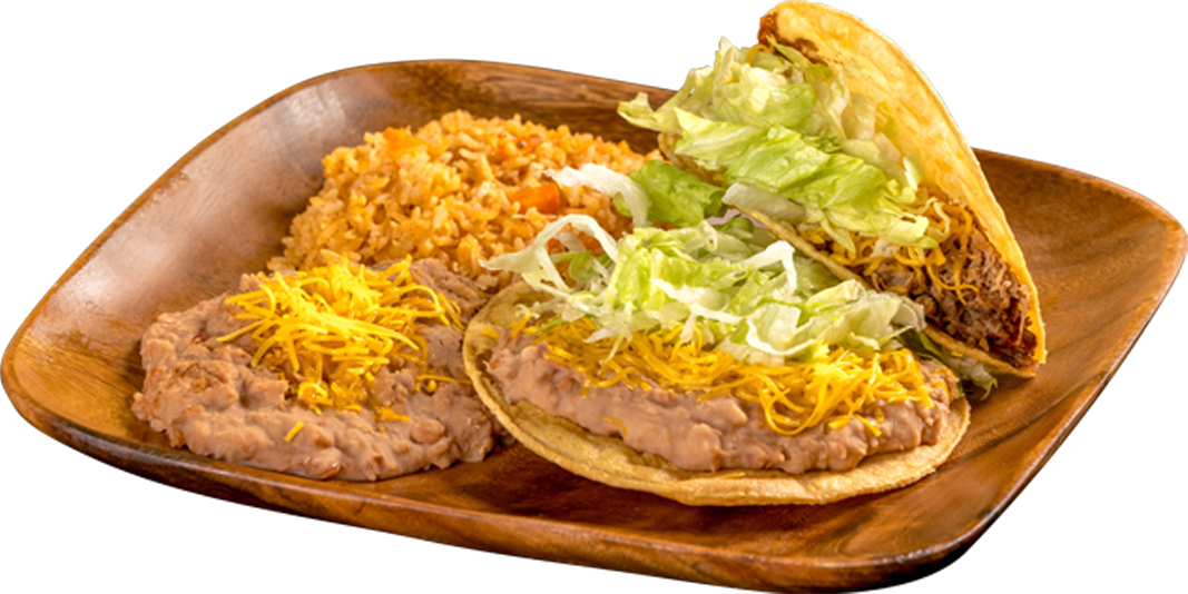 Order 7. Tostada and Taco Combination Platter food online from Filibertos Mexican Food store, Mesa on bringmethat.com