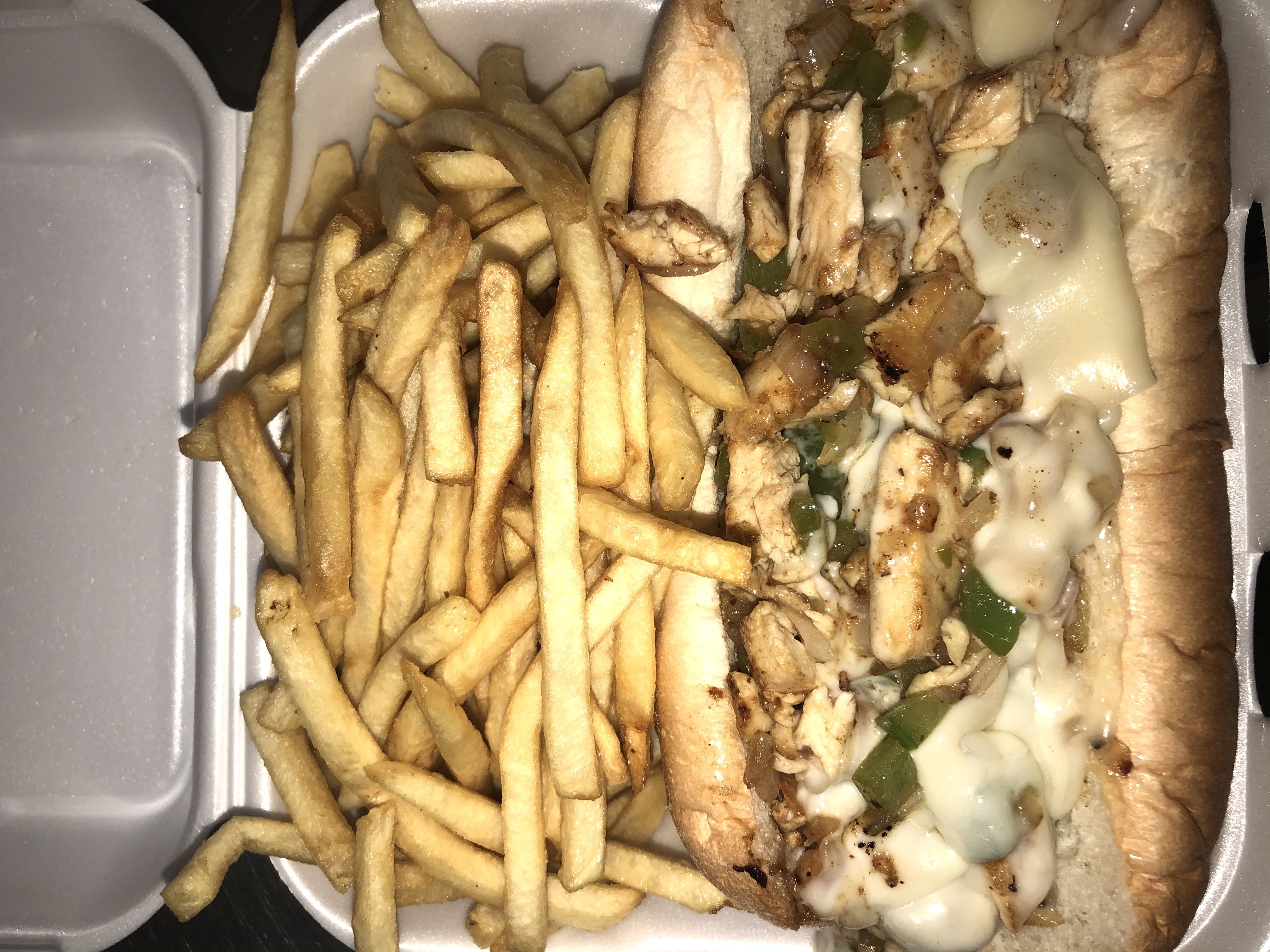 Order Philly Chicken Sandwich with Fry food online from Philly Town store, Matteson on bringmethat.com