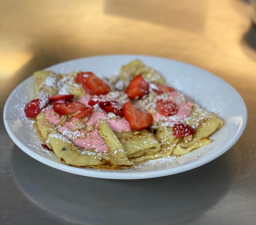 Order STRAWBERRY GREEK CREPES food online from The Point Pancake House store, Gurnee on bringmethat.com