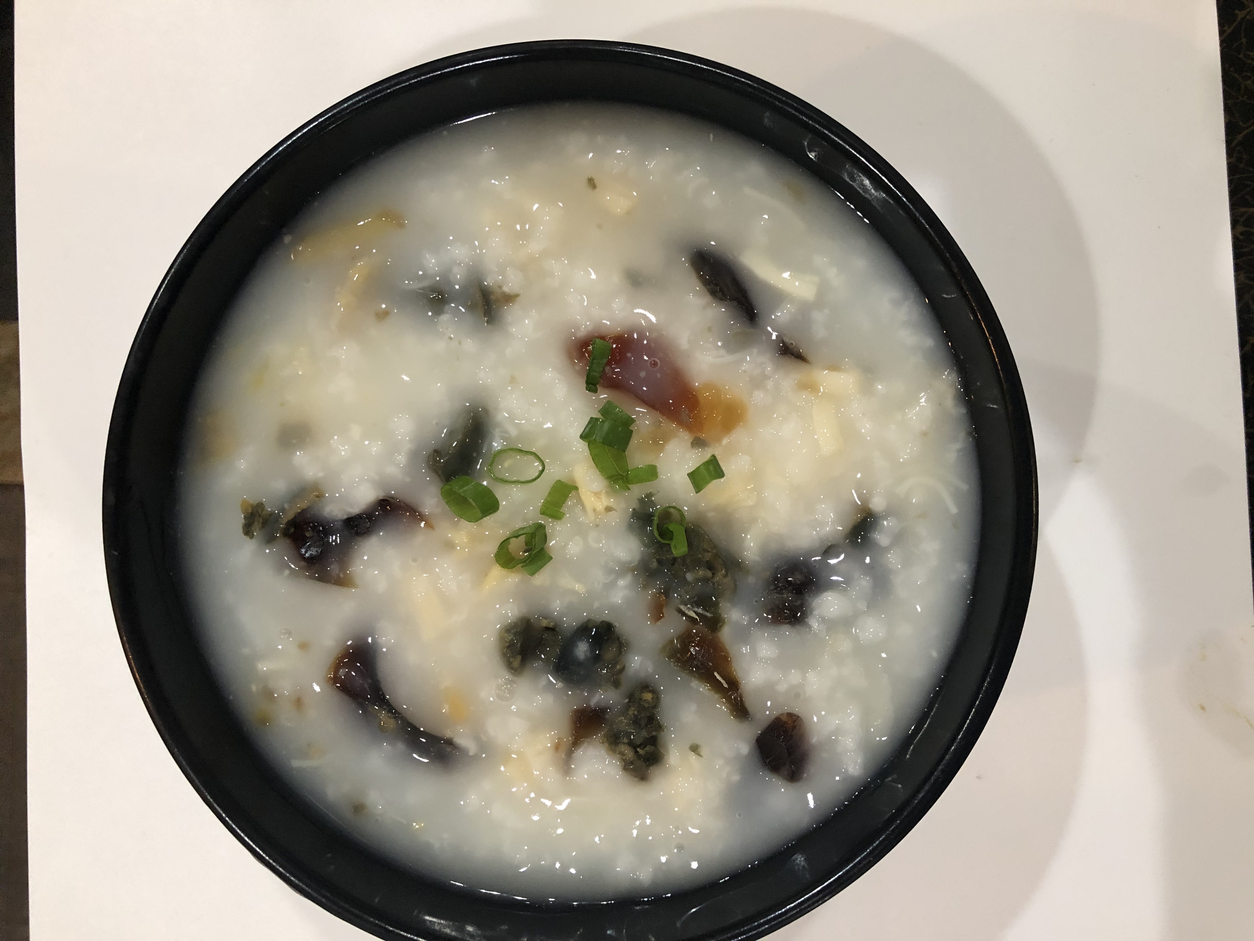 Order Preserved Egg Congee with pork 皮蛋瘦肉粥 food online from The Claypot House store, San Francisco on bringmethat.com