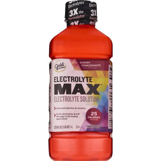 Order Gold Emblem Electrolyte Max Electrolyte Solution, Cherry Pomegranate, 33.8 OZ food online from Cvs store, WESTON on bringmethat.com