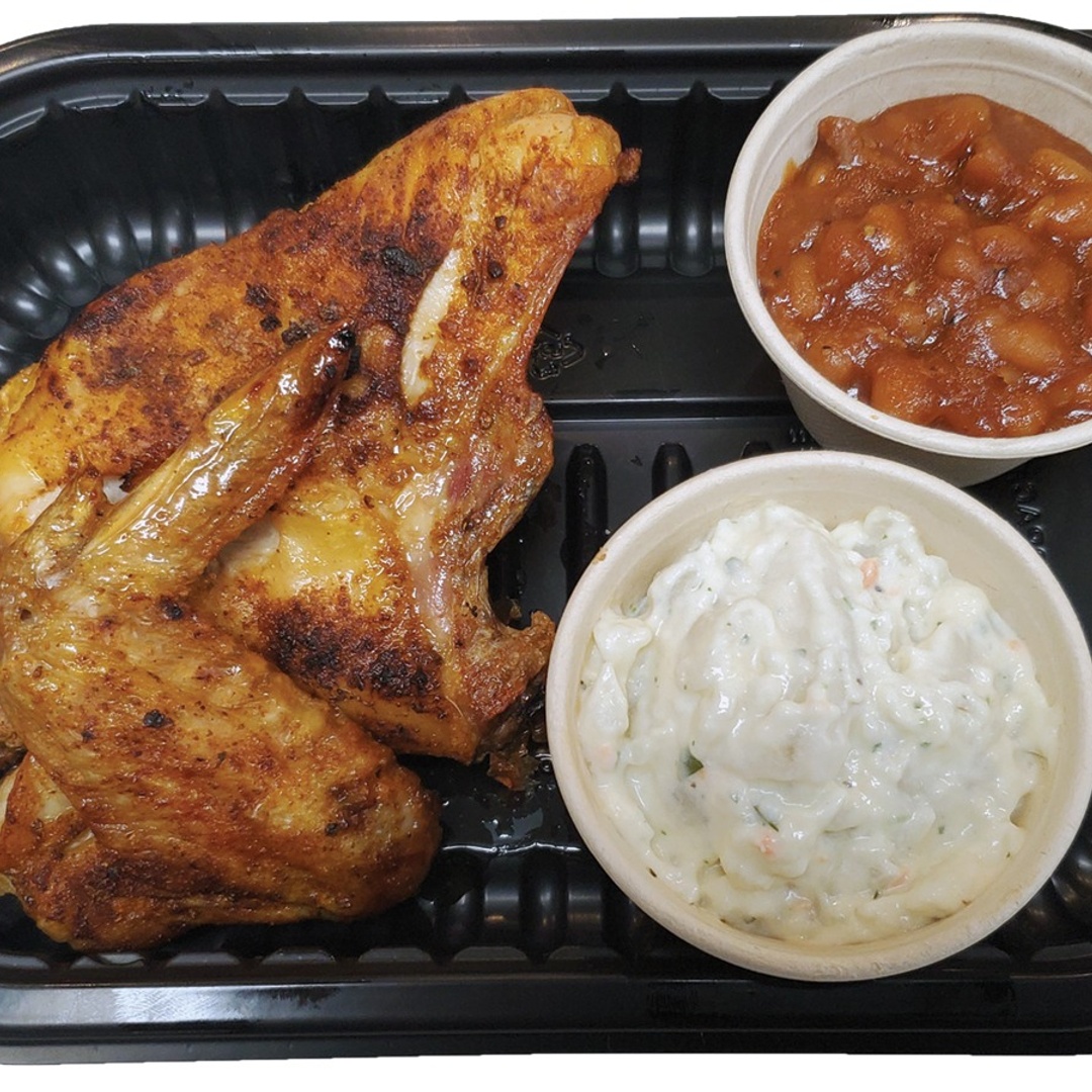 Order 2 Piece Baked Chicken Breast & Wing Meal food online from Save Mart Supermarket store, Clovis on bringmethat.com