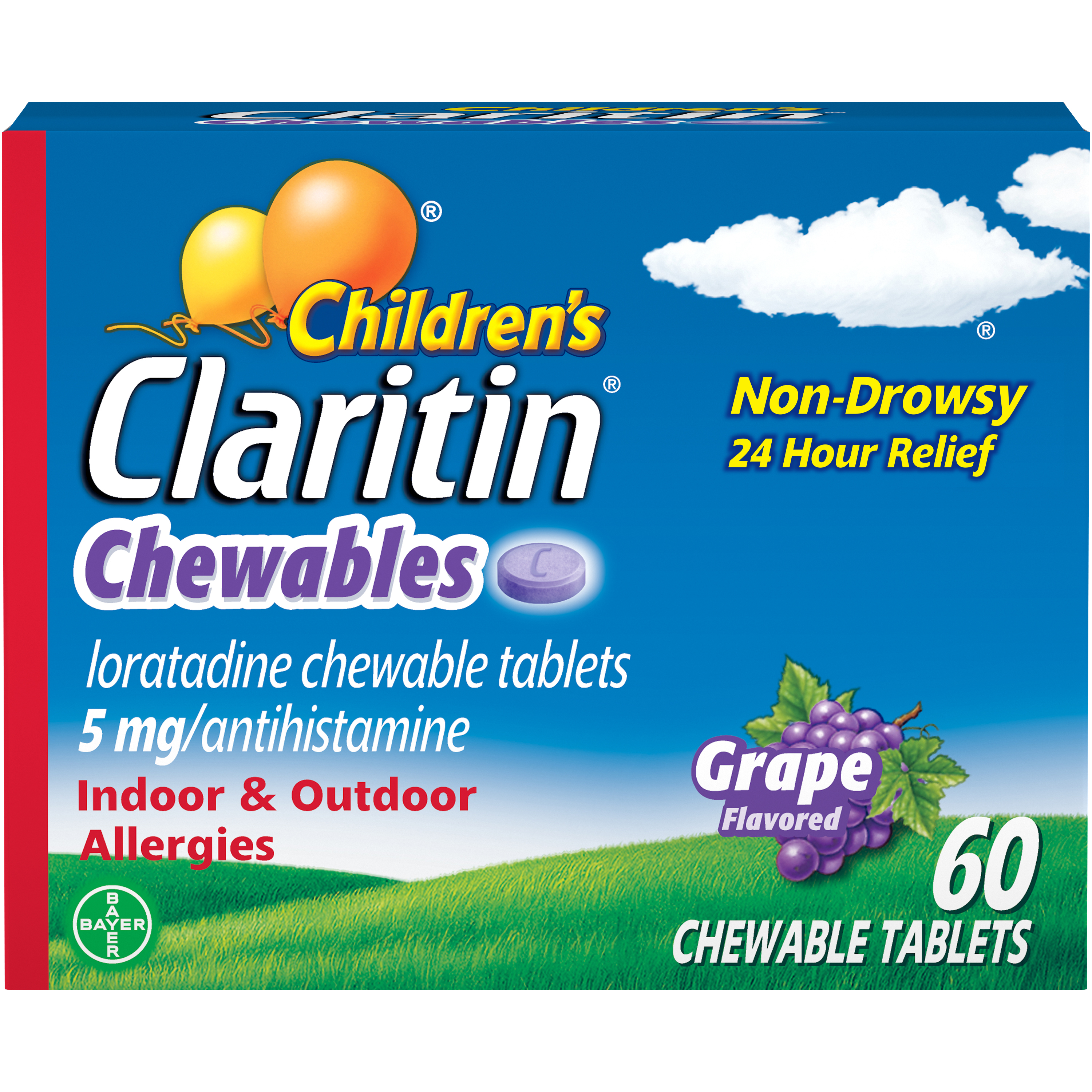 Order Children's Claritin Chewables, Grape - 60 ct food online from Rite Aid store, CORNING on bringmethat.com