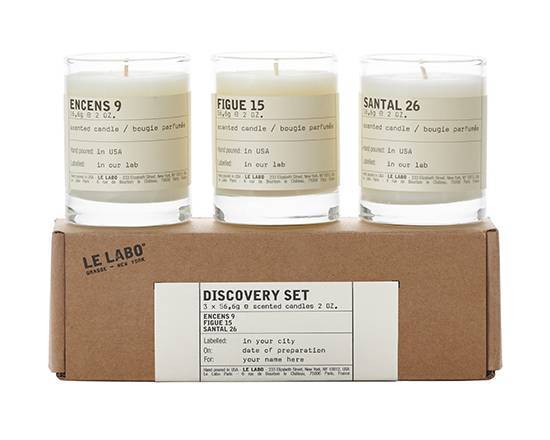 Order Candle Discovery Set food online from Le Labo store, Berkeley on bringmethat.com