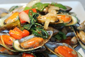 Order 37. Krapao Mussel food online from Miko Thai Kitchen store, Hudson on bringmethat.com