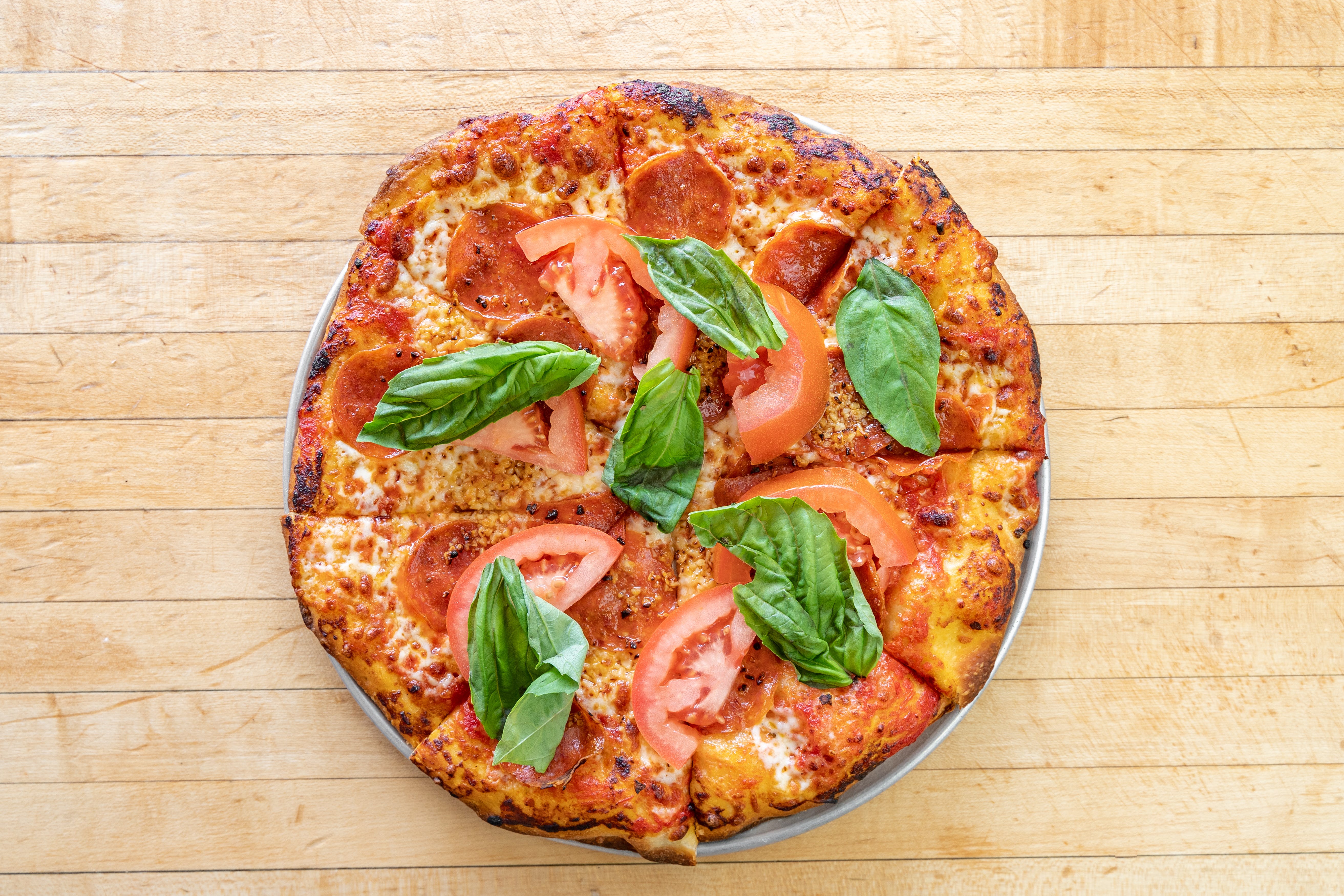 Order Margherita Supreme Pizza - Small 10'' (8 Slices) Feeds 1-2 food online from Checkers pizza and ribs store, San Jose on bringmethat.com