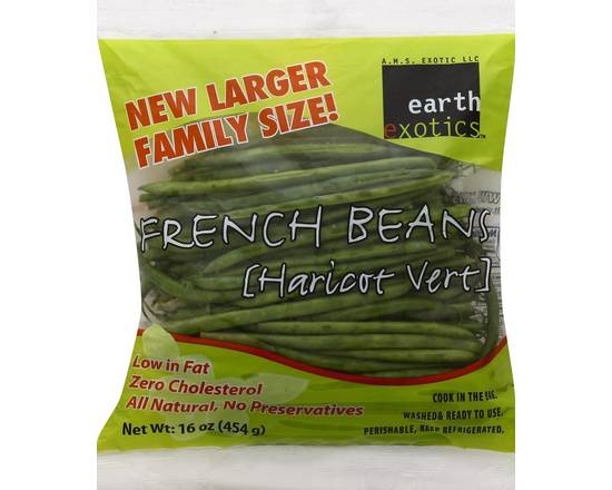 Order Earth Exotics · French Beans Haricot Vert Family Size (16 oz) food online from Safeway store, Gilroy on bringmethat.com