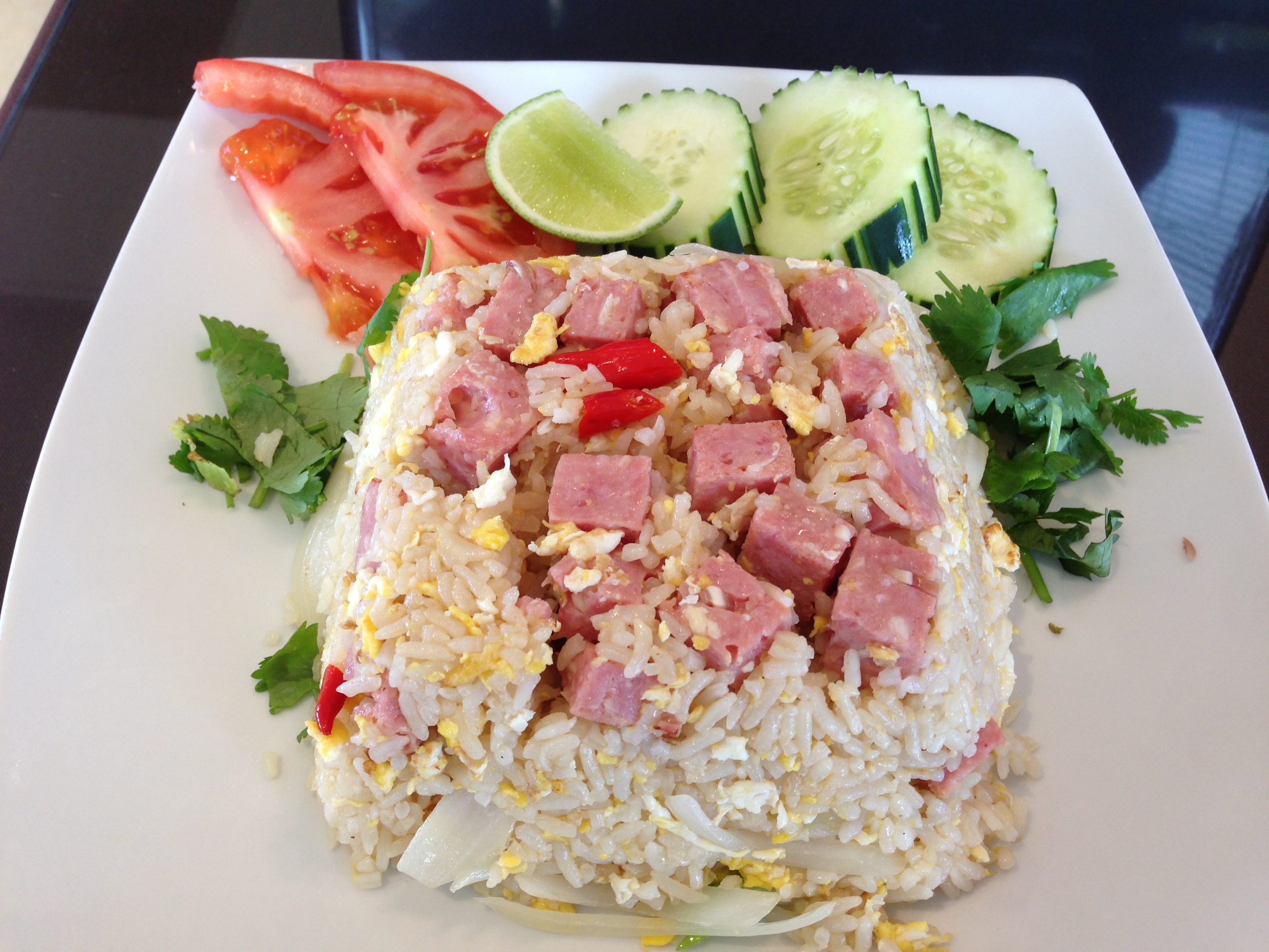 Order Naem Fried Rice food online from Double Delicious Thai Cuisine store, Fountain Valley on bringmethat.com