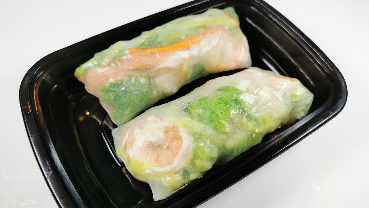 Order Vietnamese Shrimp Summer Rolls (2pcs) food online from Ginza Japanese Cuisine store, Wethersfield on bringmethat.com