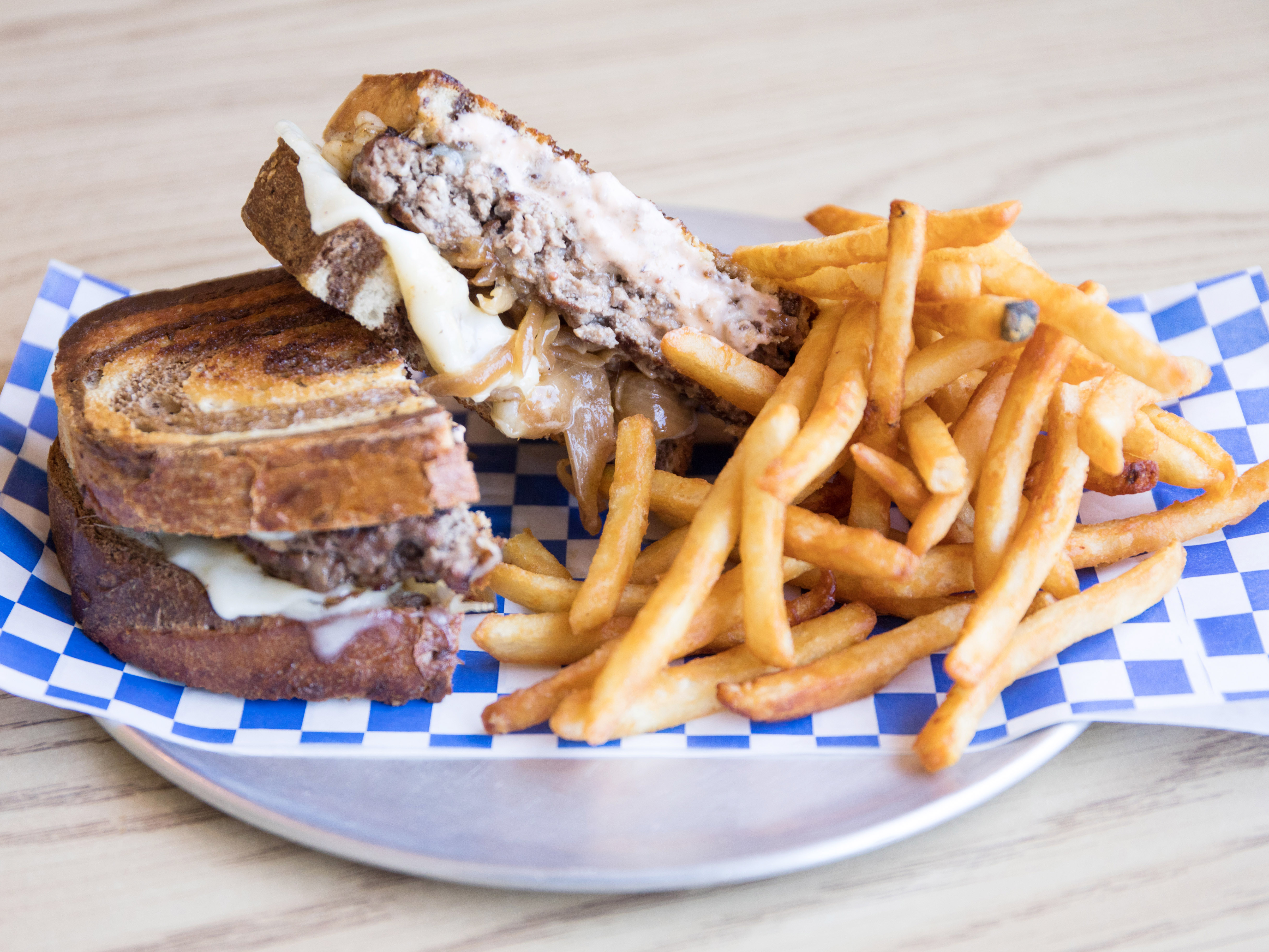 Order Grilled Patty Melt food online from Papa Mak's Burgers store, San Francisco on bringmethat.com