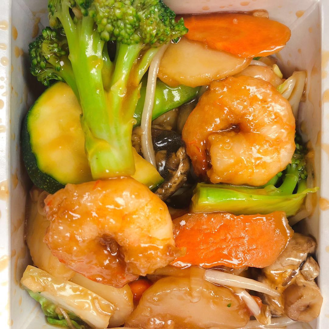 Order Shrimp Chop Suey food online from China A Go Go store, Las Vegas on bringmethat.com