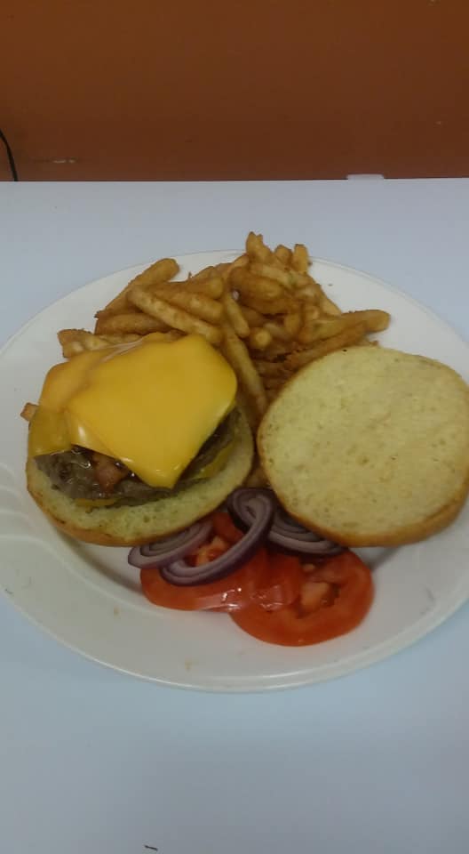 Order Bacon Guacamole Burger and fries food online from La Cabana Bakeshop & Restaurant store, Trenton on bringmethat.com