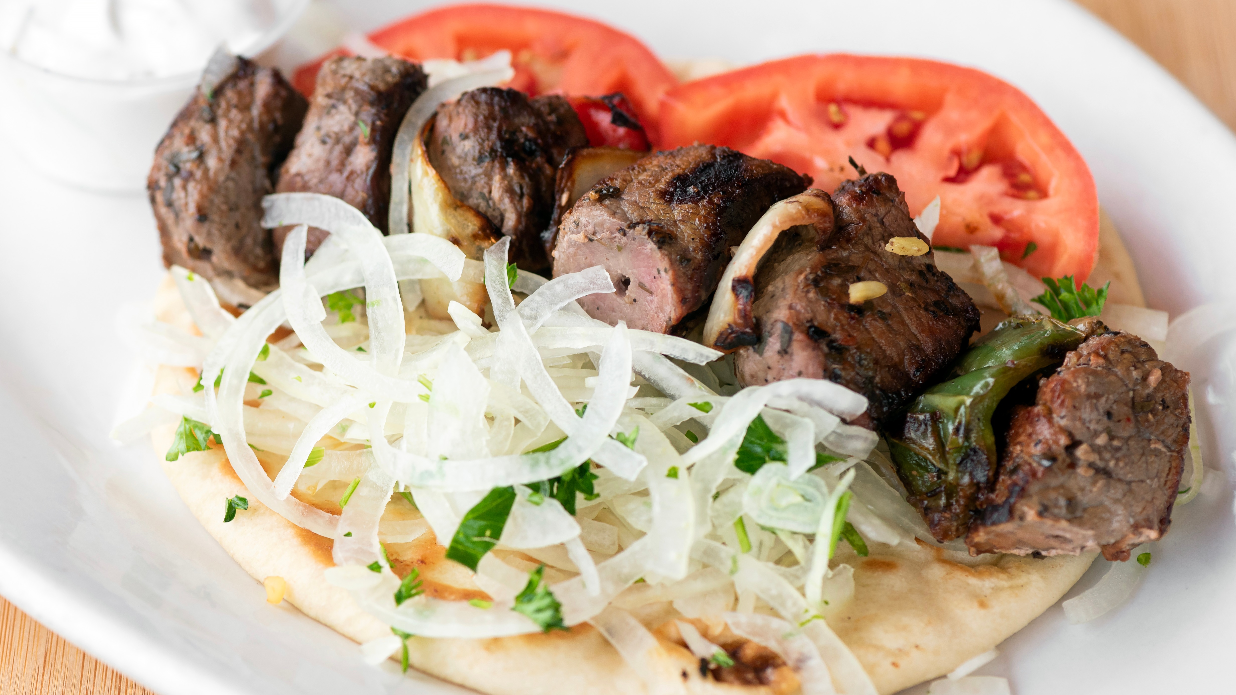 Order Beef Kabob Sandwich food online from Hubs Chicken Gyros Ribs store, Chicago on bringmethat.com