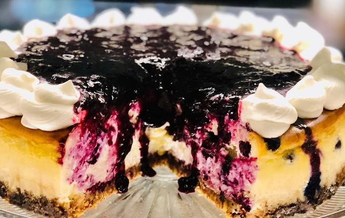 Order Our Famous Blueberry Cheesecake food online from Tuscan Son store, Los Angeles on bringmethat.com