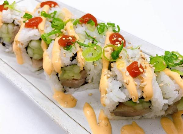 Order Spicy Yellowtail Roll (8 pcs) food online from Narumi Sushi store, Lemon Grove on bringmethat.com