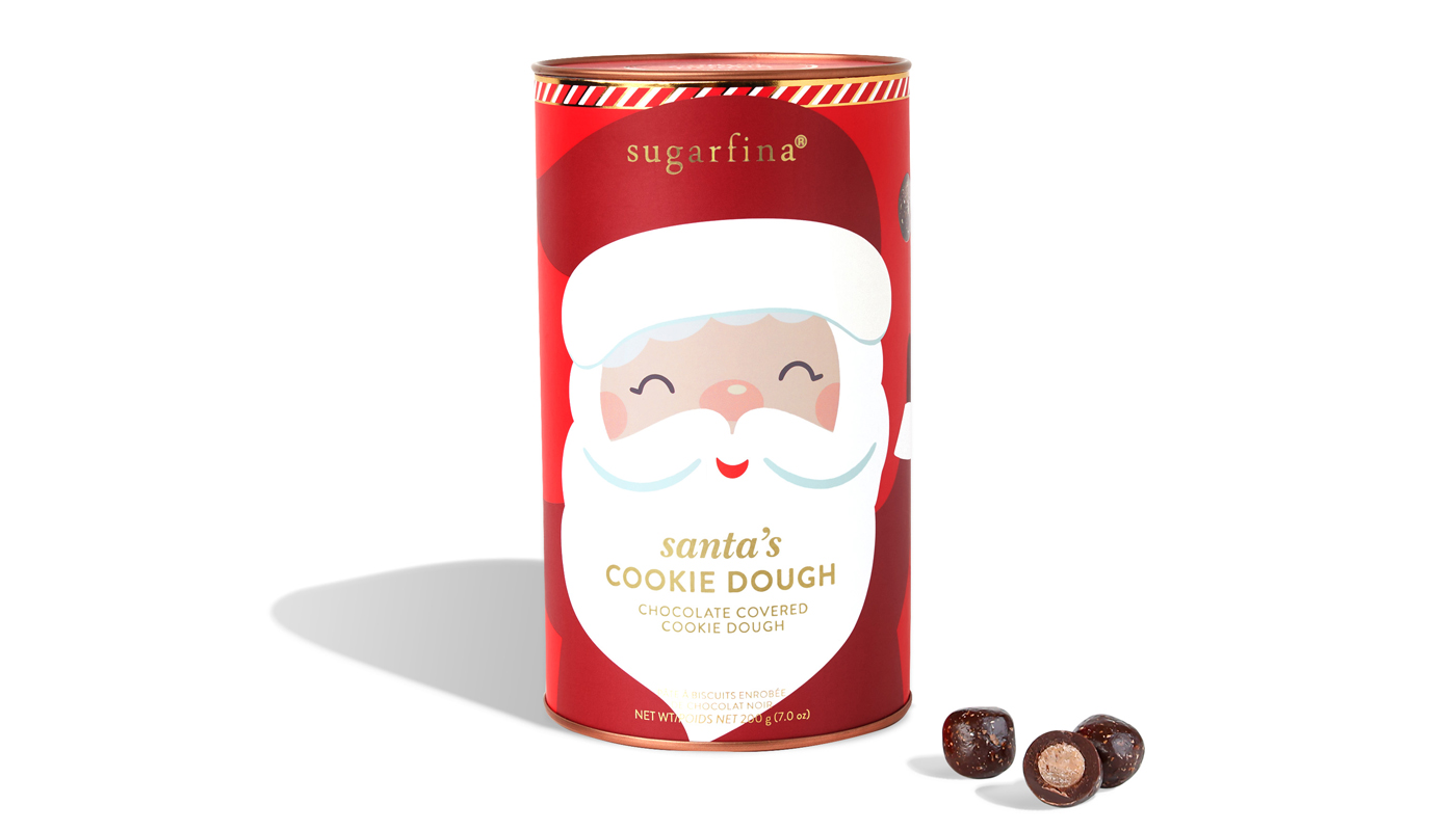 Order Santa's Cookie Dough Canister food online from Sugarfina store, Culver City on bringmethat.com